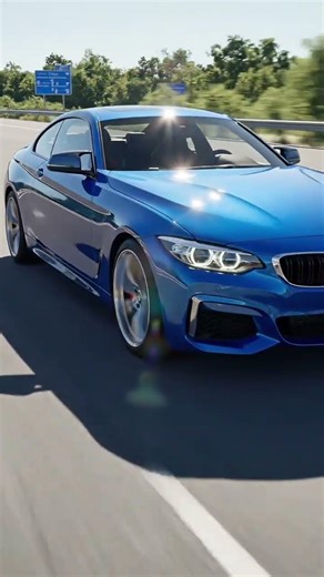 BMW CAR 3D MOVING IN HIGHWAY