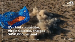 The fourth Blue Origin commercial flight took off and landed in Texas today, as five paying customers and one Blue Origin engineer blasted into orbit. The spaceship flew above the Kármán line, widely recognized as where ‘outer space’ begins. | CNBC