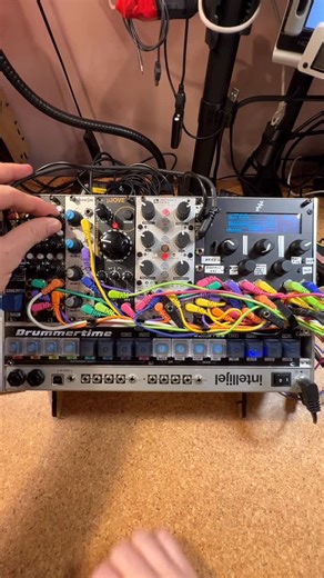 mylar melodies on Instagram: "Working on a demo of a little groovebox powered by the @expertsleepers Disting NT - will have multiple modulated voices in the Disting, as well as drums, but run through real analogue filters (modulated by Disting), drums triggered by @tubbutec drummertime (via MIDI!) then all mixed and effected and a stereo output to house."