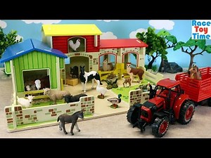 Toy Barn Playset plus Farm Animals Toys For Kids