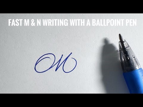 How to Write M & N Fast with a Ballpoint Pen | Quick Lettering Techniques