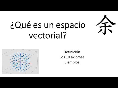 ¿Que es un espacio vectorial? Definición, los 10 axiomas y ejemplos.