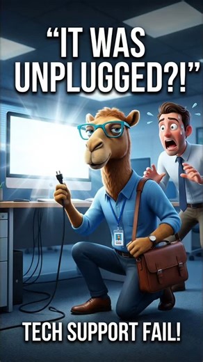 CamelMamel | Computer Dead? Watch This 👀 Why they can't check if the power is connected or not. The computer “stopped working.” IT arrived. IT bent... | Instagram