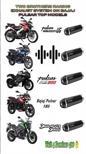 Top 5 Bajaj Pulsar With Two Brother Racing Exhaust Rev Sound 🔥 #pulsar220 #ns200 #rs200 #shorts #180