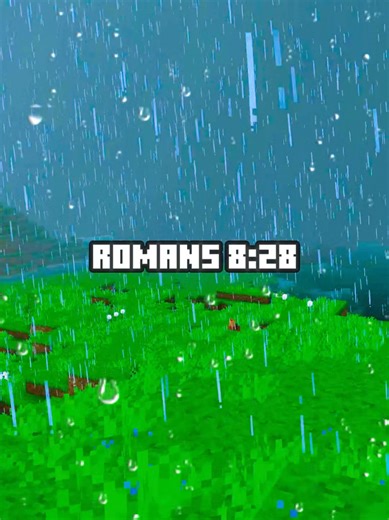 Rain falling. Crops soaking. Ground preparing 🌧️🌱 Minecraft rain feels slow, almost inconvenient. Romans 8:28 reframes it. Jesus Christ works through every season. Christ uses even the storm to prepare what is coming next. Spring is forming in the rain ✝️ #minecraft #christiantiktok #jesuschrist #faith #romans828