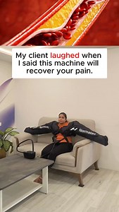“My client laughed when I said this machine will recover your pain.” That reaction is normal. Because most people think recovery has to be painful to work. But pain doesn’t stay only because of injury. Very often, it stays because circulation slows down and waste builds up inside the muscles. Here’s what’s actually happening 👇 After long work hours, workouts, travel, or chronic pain: • Blood flow reduces • Lymphatic drainage slows • Swelling and pressure increase • Muscles feel heavy, stiff, an
