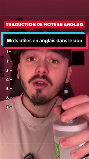 Mots utiles en anglais dans le bon sens de traduction