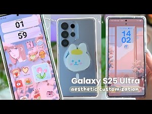 Samsung Galaxy S25 Ultra customization 🧸✨ cute aesthetic icons, widgets, good lock tutorial