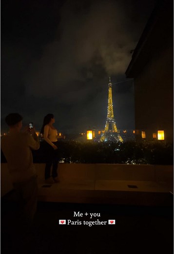 Romantic Night in Paris with Eiffel Tower View