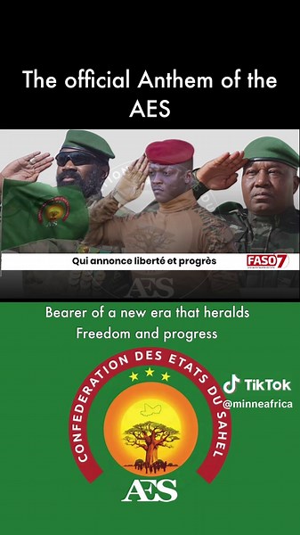 The Alliance of Sahel States (AES) released the region’s new anthem. #aes #burkinafaso #mali #niger #africa