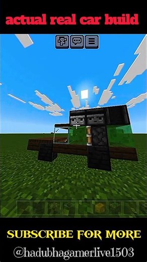 actual real car build in Minecraft gameplay 🚗🚙?#minecraft #hadubhagamer #technogamer #shorts
