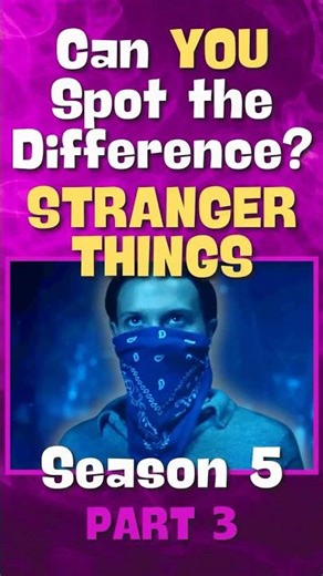 Spot the Difference 3! 🔍 Stranger Things Season 5 Quiz #shorts