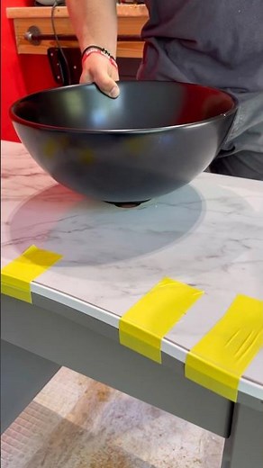 How to install a vessel sink. #diy #youtubeshorts #shorts