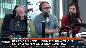 44K views · 655 reactions | It's worth keeping in mind the Bears can keep Justin Fields without extending him on a new contract. “I find (the contract) to be a very convenient cop-out for people ready to move on from Justin Fields," Laurence Holmes says. Listen to full segment: https://bit.ly/3GWBJpi | 670 The Score | Facebook