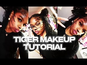 TIGER MAKEUP TUTORIAL | QUICK AND EASY CUTE HALLOWEEN LOOK | BEGINNER FRIENDLY