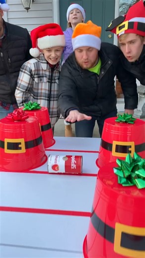 Soup Can Roll Christmas Challenge 🥫 PART 2 Kids, Dad, and whole family play diy party game with Christmas bows and soup can for holiday prizes. Funny activity for family gatherings or family reunions. " 🎬 This video was produced by Network Media and Benson Bros" | Play Together Stay Together