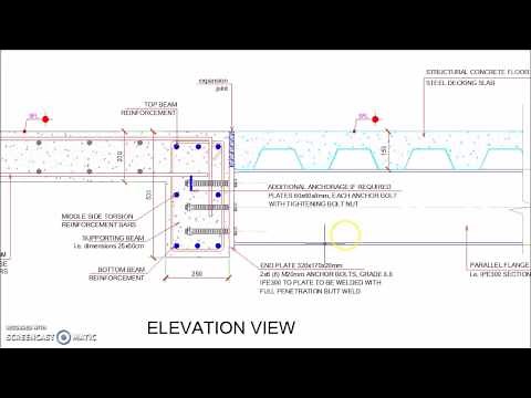Steel Beam Reinforced Concrete Slab Beam Endplate Moment Connection