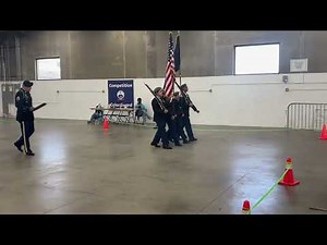 Omaha Benson JROTC Varsity Regulation Color Guard Rocky Mountain Drill Competition 2025.