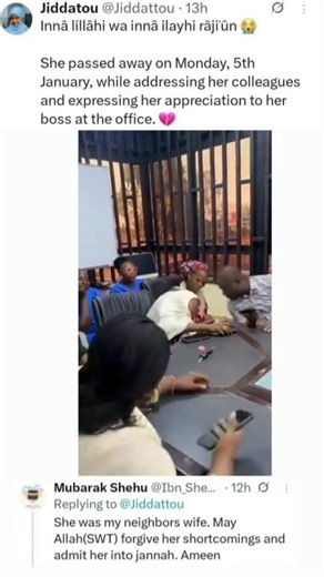 Lindaikejiblog on Instagram: "Woman di£s suddenly while addressing her boss and colleagues at work."