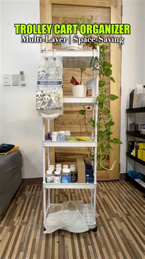 Multi-Layer Trolley Cart Organizer! 2–5 Tier Storage Rack on Wheels 🛒✨ #ShopeeTagToWin