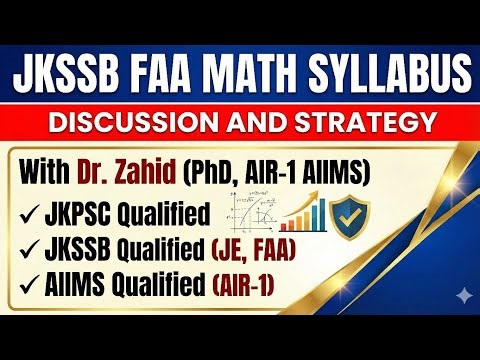 Syllabus And Strategy For Jkssb FAA Maths|| #jkssbfaa #mathematics #maths