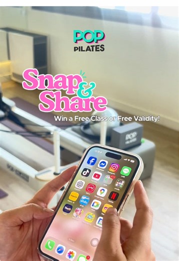🩷 เพียง Snap & Share แล้วเลือกรับคลาสฟรีหรือ validity! 💚 . 🤸🏻 ร่วมสนุกได้ง่ายๆ: - กด follow POP Pilates Khon Kaen account ทาง FB หรือ IG – ถ่ายรูป/vdo ของคุณลงทาง FB หรือ IG เป็น story หรือ post – ใส่ Hashtag #poppilateskhonkaen พร้อมแท็กเราที่เพจ FB: POP Pilates Khonkaen หรือ IG: @poppilates_khonkaen และกด Follow Account ของ POP Pilates Khonkaen – ตั้งโพสต์เป็นสาธารณะ – แสดงโพสต์ของคุณกับเจ้าหน้าที่ POP ที่สตูดิโอหรือทาง LINE OA เพื่อยืนยัน แล้วเลือกรับ 1 คลาสฟรีหรือขยายระยะเวลาแพ็กเกจปัจจุ