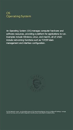OS Operating System - Network+