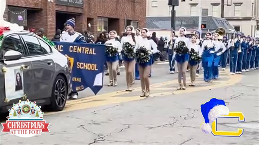 Historic Fort Steuben on Instagram: "🎄 Merry Christmas from the CCHS Marching Band! 🎄 The Steubenville Catholic Central Marching Band celebrated 75 years of performing for our community! 🎺🥁🎷 They marched down 4th Street during the 2025 City of Steubenville Christmas Parade! ❄️✨ A huge thank you to these talented musicians for sharing their gift of music with us! 👏🎶 #SteubenvilleCC #MarchingBand #75YearsStrong #CommunityPride #ChristmasParade2025 #MusicMatters #LocalTalent #HolidayTraditio