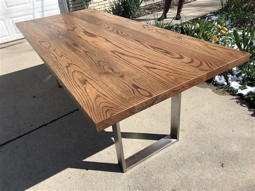 Handmade Oak Dining Table Top, Rustic Farmhouse Style - Etsy