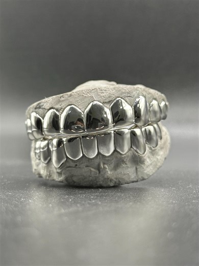Custom 925 Sterling Silver Grillz: Solid Fit, Deep Cut - FREE Mold Kit - Etsy
