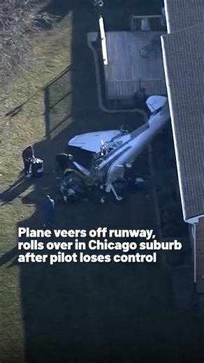 267K views · 862 reactions | A small plane veered off the runway after the pilot lost control while landing in a Chicago suburb, leading it to rollover and come to a stop in a Downers Grove backyard. #downersgrove #chicagosuburbs #illinois #planecrash | NBC Chicago | Facebook