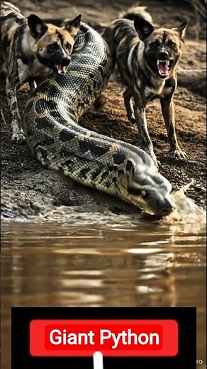 GIANT PYTHON vs Wild Dog 🪱🐕, Real Battle In The Riverbank.