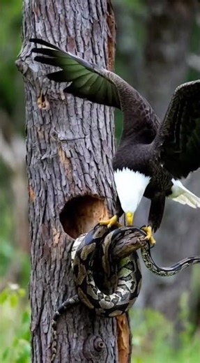 Python and eagle #videos #birds #animallife #eagleattack #wildlife #amazing #shorts