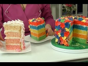 Rainbow Cake: How To Make A Rainbow Flower Cake