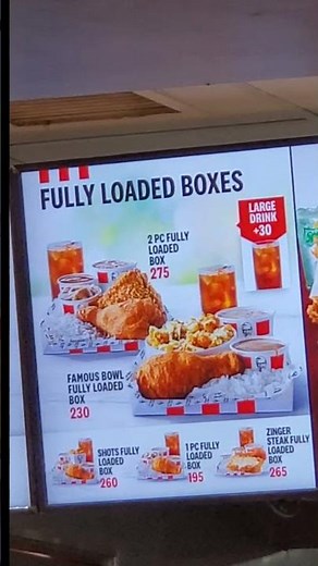 kfc menu with price