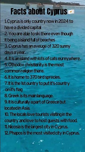 Facts about Cyprus #geographyfacts