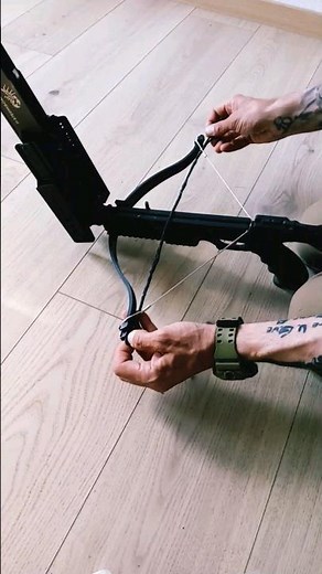 Re-stringing AR series Steambow Stinger Tactical, fast way method