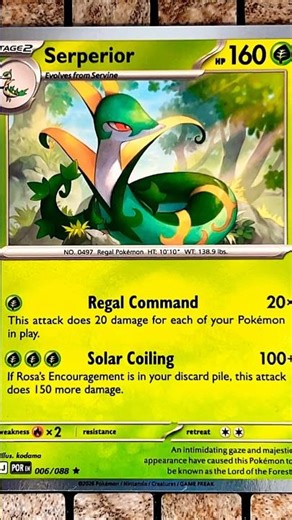 Serperior (006/088 - Rare Holofoil) - Mega Evolution: Perfect Order - Pokemon TCG