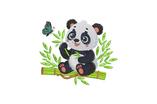 Cute Panda Embroidery Design, Animal Machine Embroidery File, Instant Download - Etsy