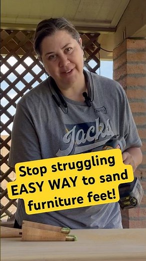 EASY Trick for Sanding Furniture Legs! 🪵✨ #DIY #furnituremakeover #furniturerestoration