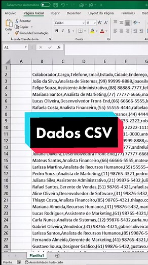 Como organizar arquivo CSV no Excel! 📊🚀 #excel #excelbrasil #planilhas #administração #empreendedor #empreededorismo #finanças #estagio #dicasdeexcel