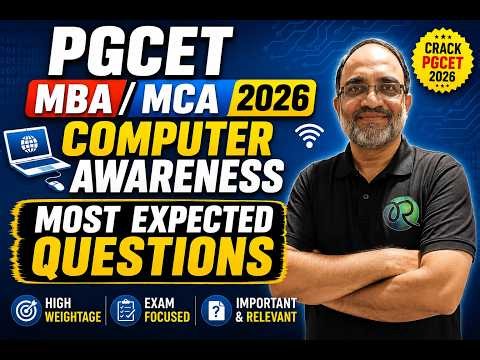 PGCET 2026 Computer Awareness Marathon 🔥 | Most Expected MCQs for MBA & MCA