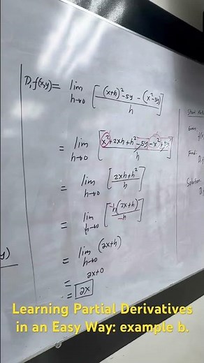 Learning Partial Derivatives in an Easy Way: example b. #maths #learning #partial #derivative