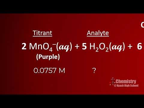 Determination of percentage of hydrogen peroxide