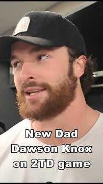New Dad Dawson Knox reacts to 2 touchdown game