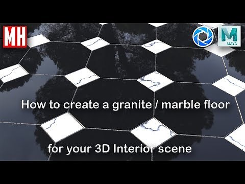 Maya 2018 / Keyshot tutorial : How to create a marble floor for your 3D interior scene