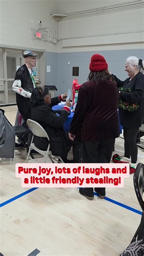 🎁 Our Active Older Adults know how to have FUN! The White Elephant gift exchange brought big smiles, big laughs and even bigger personalities. This is what community looks like. ❤️ | Ransburg YMCA