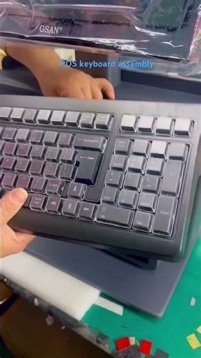 POS keyboard assembly ⚙️Every step is precise and clean✅ #pos #possystem #posmachine #factory