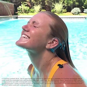 It is finally time to jump in to the pool! What are you looking forward to hearing while splashing this summer? | Cochlear Americas