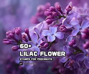 Lilac Flower Procreate Brush Set | Botanical Art and Floral Stamps | Digital Painting | Commercial Use | Instant Download - Etsy